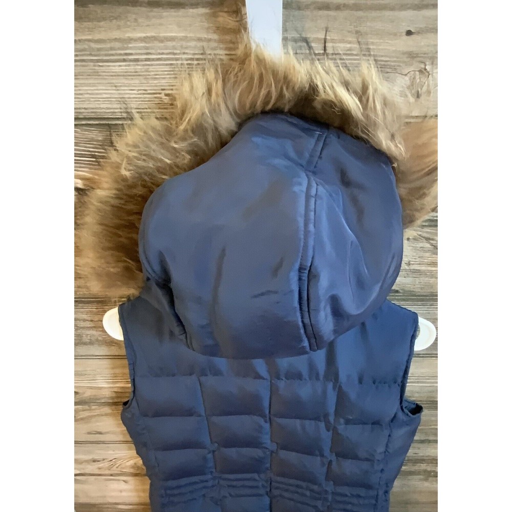 Calvin Klein Puffer Vest With Fur Trimmed Detachable Hood, Women’s XS - Picture 6 of 8